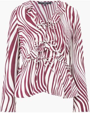 French Connection Ziggy Lara Viscose Top - Pink