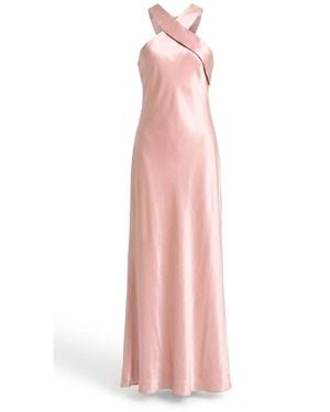 Gina Bacconi Eunice Satin Maxi Dress - Pink