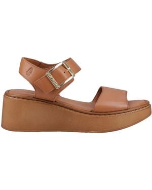 Hush Puppies Beatrix Nubuck Wedge Sandal - Brown