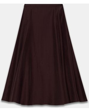 Mint Velvet Full Midi Skirt - Purple