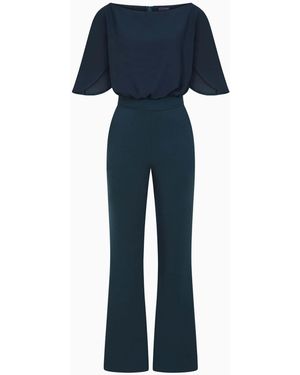 Hot Squash Drop Shoulder Jumpsuit - Blue