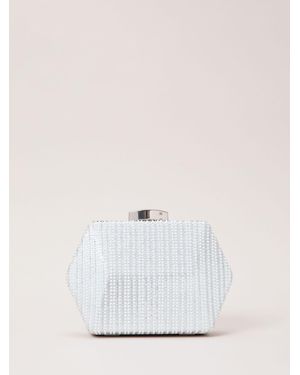 Phase Eight Sparkle Clutch Bag - White