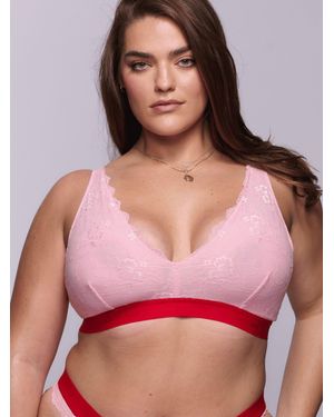 Lemonade Dolls Lemonade Dolls Full Cup Signature Lace Non-Wired Bralette - Pink