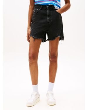 Tommy Hilfiger Tommy Hilfiger Distressed Mom Shorts - Black