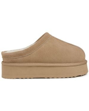 Celtic & Co. Studio Platform Clog Slippers - Brown