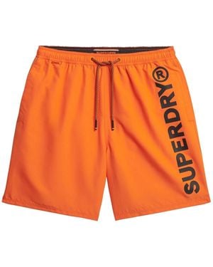Superdry Sport Graphic 17 Swim Shorts - Orange