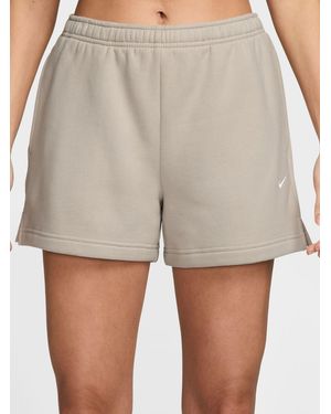 Nike Studio Fleece Mid Rise Shorts - Grau