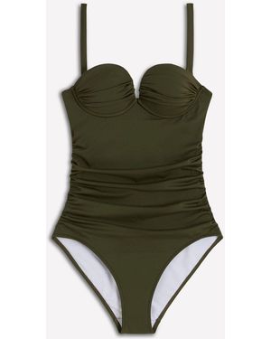 Boden Pleated Cup Swimsuit - Green