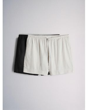The Set Shorts With Linen - Multicolor