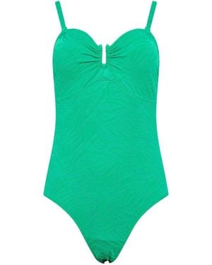 M Com Zebra Textured Swimsuit - Green