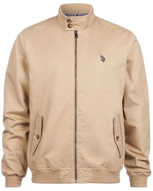 U.S. POLO ASSN. U. S. Polo Assn U. S. Polo Assn. 100% Cotton Twill Harrington Jacket - Natural