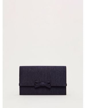 Phase Eight Grosgrain Bow Clutch Purse - Blue
