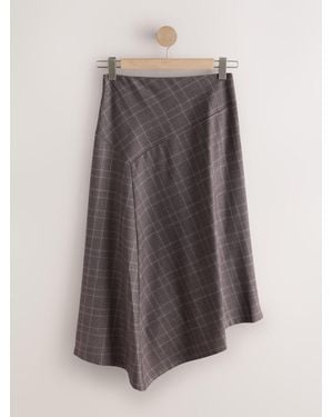 Next Asymmetric Midi Skirt - Gray