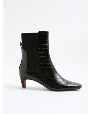 River Island Low Heel Ankle Boots - Black