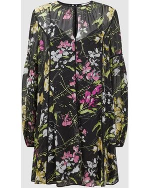 Florere Floral Print Mini Dress - Black
