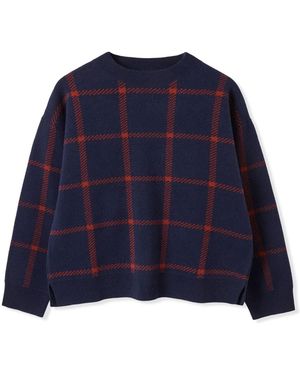 Celtic & Co. Celtic & Co Check Sweater - Blue