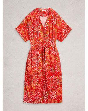 White Stuff Kiki Kimono Dress - Red