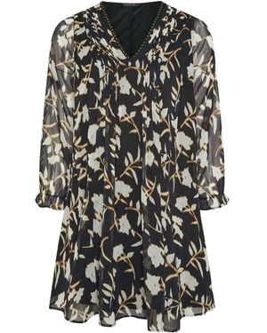 Evans Pintuck Studded Tunic - Black