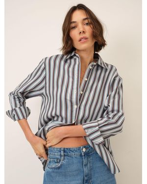 Nobody's Child Nobodys Child Hesta Relaxed Stripe Shirt - Gray