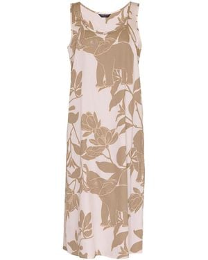 Fable & Eve Elephant Print Long Nightdress - Natural