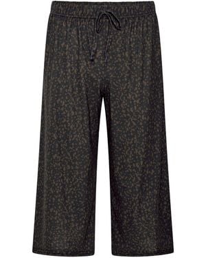 M Com Petite Wide Leg Culottes - Black