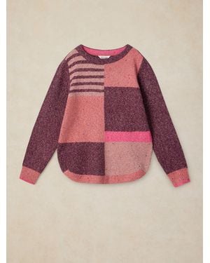 White Stuff Talia Colorblock Sweater - Pink