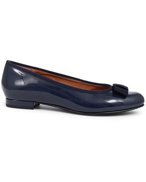Jones Bootmaker Soleil Wide Leather Ballet Shoes - Blue