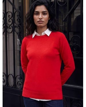 Roman Soft Crew Neck Sweater - Red