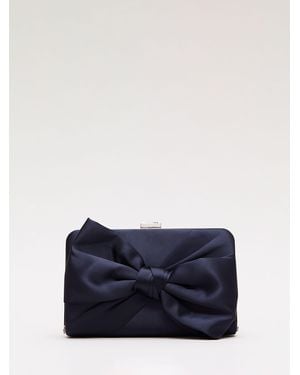 Phase Eight Phase Eight Satin Clutch Bag - Blue