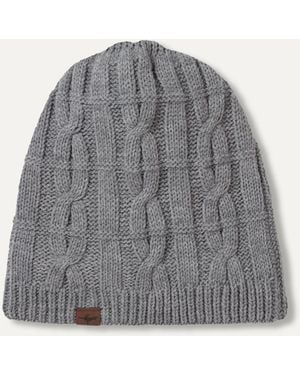 SealSkinz Light Blakeney Waterproof Cold Weather Cable Knit Beanie - Gray