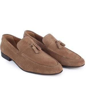 OFF THE HOOK Emerson Suede Tassel Loafers - Braun