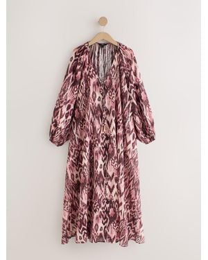 Next Maxi-Kaftan-Strandkleid - Pink