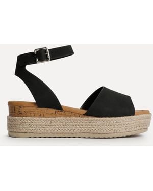 Linzi Nirvana Espadrille Flatform Sandals - Black