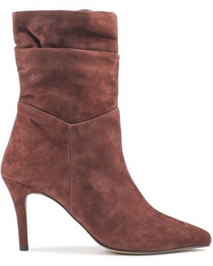 Jones Bootmaker Luisa Leather Stiletto Heel Boots - Brown