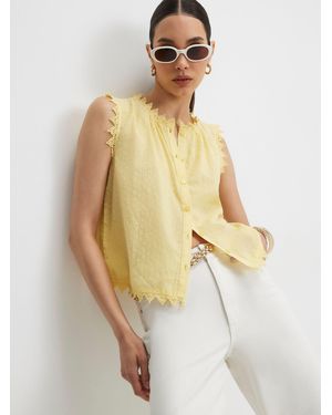 River Island River Island Sleeveless Textured Blouse - White