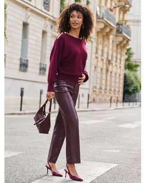 Sosandar Off The Shoulder Sweater With Detail - Red