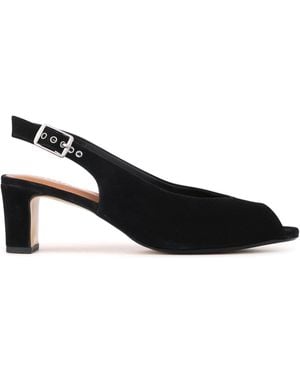 Jones Bootmaker Xiomara Leather Slingback Court Shoes - Black