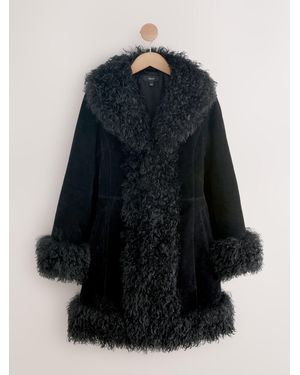Next Penny Lane Faux Fur Lined Jacket - Blue