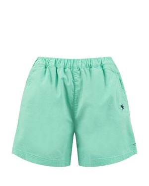 Weird Fish Jardin Cotton Twill Shorts - Green
