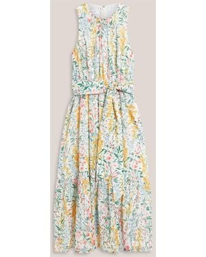 Hobbs Ivory Multi Lillian Tiered Dress - White