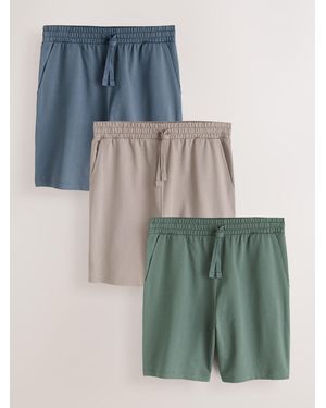 Next Neutral Loopback Jogger Shorts 3 Pack - Blue