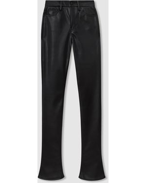 GOOD AMERICAN Bootcut-Hose Aus Kunstleder - Schwarz
