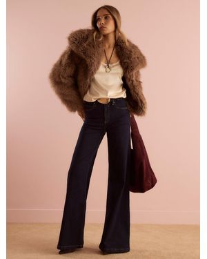 River Island Short Faux Fur Jacket - Black