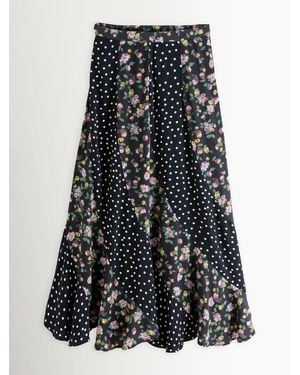 RIXO London Gracella Kimmie Dot Mix Multi Skirt - Black