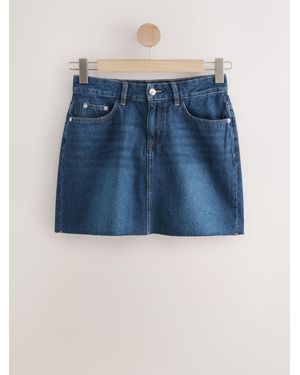 Next Hourglass Denim Mini Skirt - Blue