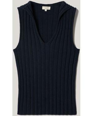 Jigsaw Cotton 90's Rib Tank - Blue