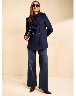 Friends Like These Double Breasted Peacoat - Blue