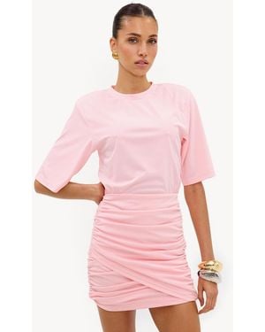Loavies Simply Perfect Love Dress With Shoulder Pads - Pink