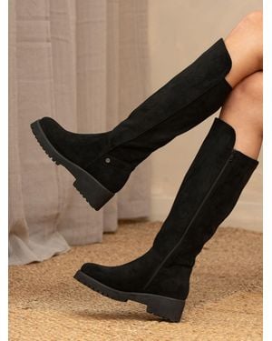 Lunar Gayle Long Stretch Upper Boots - Black