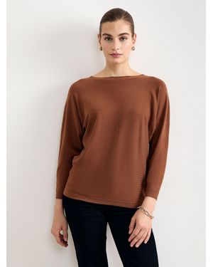 Phase Eight Long Line Cristine Sweater - Brown